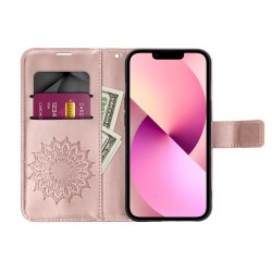 Θήκη Book Mezzo Samsung Galaxy A56 SM-A566 / A36 SM-A366 5G Mandala Rose Gold Θήκη Book Mezzo Samsung Galaxy A56 SM-A566 / A36 SM-A366 5G Mandala Rose Gold