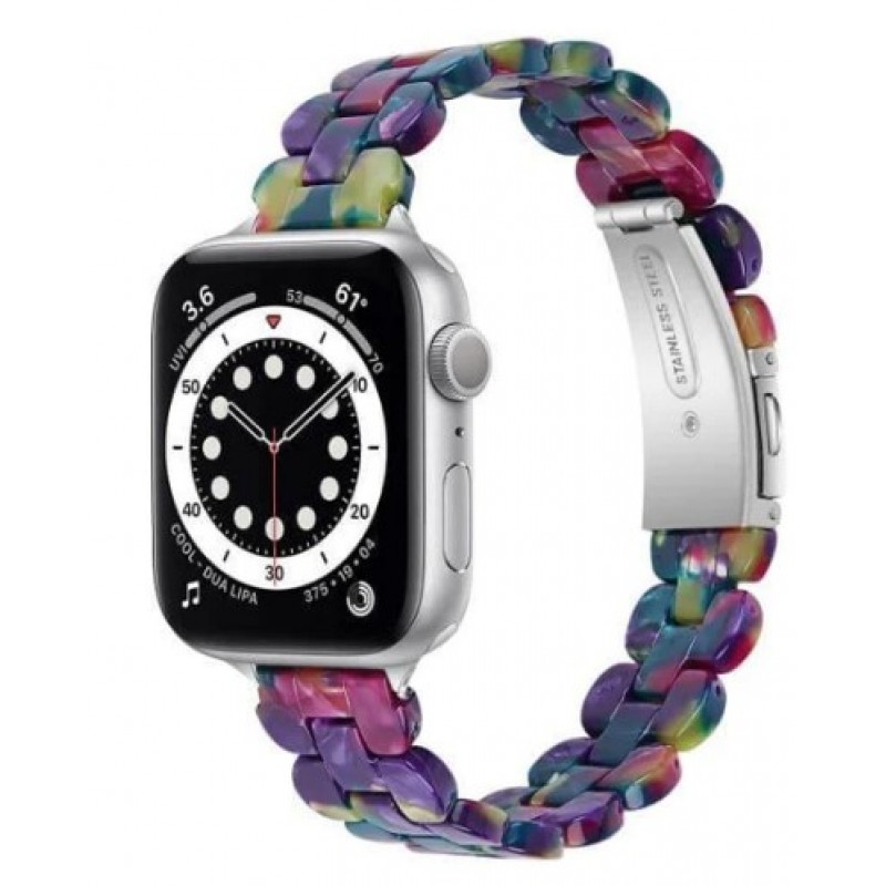 Ανταλλακτικό λουράκι QuickFit Ceramic Modern Design Apple Watch 1/2/3/4/5/6/SE/7 (38/40/41mm) Rainbow