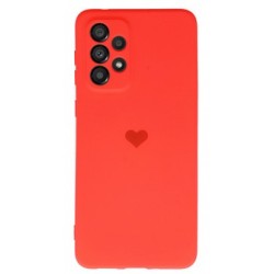 Θήκη Vennus Real Smooth Silicone Heart Samsung Galaxy A53 5G SM-A536 Red