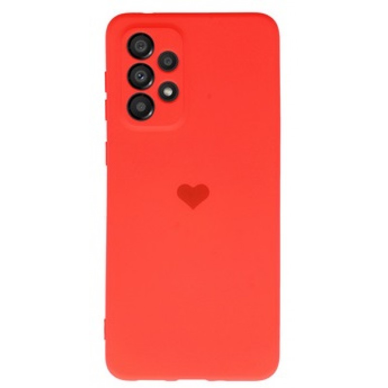 Θήκη Vennus Real Smooth Silicone Heart Samsung Galaxy A53 5G SM-A536 Red