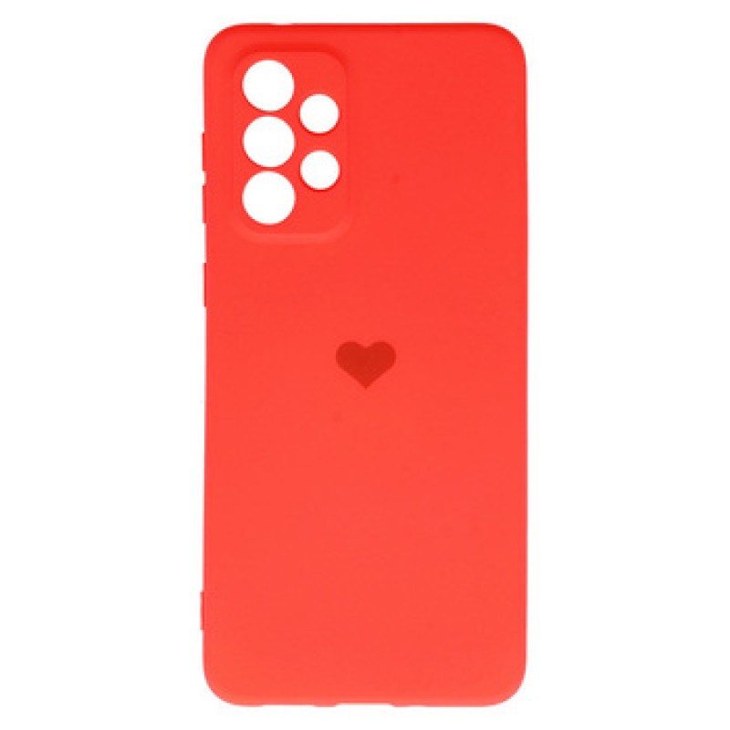 Θήκη Vennus Real Smooth Silicone Heart Samsung Galaxy A53 5G SM-A536 Red