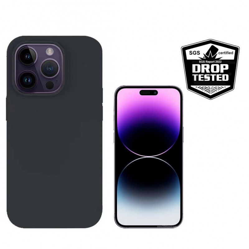 Θήκη 4smarts Cupertino Silicone Apple iPhone 14 Pro (6.1") Black (4S540150)