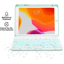 Θήκη Πληκτρολογίου/ Υποδοχή Γραφίδας & Keyboard QWERTY Apple iPad 10.2" (19/20/21) Green