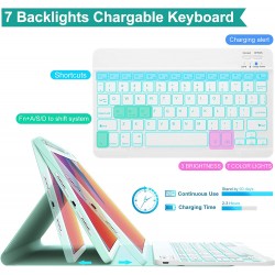 Θήκη Πληκτρολογίου/ Υποδοχή Γραφίδας & Keyboard QWERTY Apple iPad 10.2" (19/20/21) Green