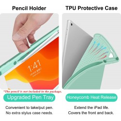 Θήκη Πληκτρολογίου/ Υποδοχή Γραφίδας & Keyboard QWERTY Apple iPad 10.2" (19/20/21) Green