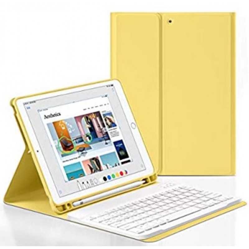 Θήκη Πληκτρολογίου/ Υποδοχή Γραφίδας & Keyboard Leather With Touchpad Apple iPad 10.9" (2022) Yellow