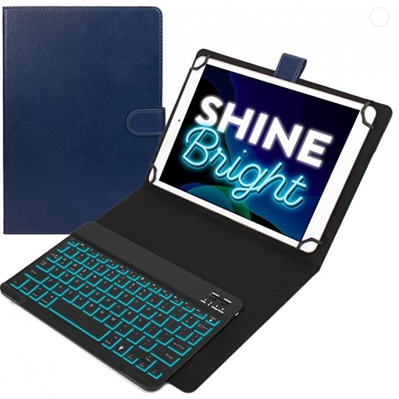 Θήκη Πληκτρολογίου/ Υποδοχή Γραφίδας & Keyboard Leather Apple iPad 10.9" (2022) Blue