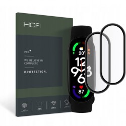 Γυαλί Προστασίας Hofi Hybrid Pro+ Xiaomi Mi Smart Band 7 Tempered Glass 7H AntiCrash / AntiShock Black (2τμχ)