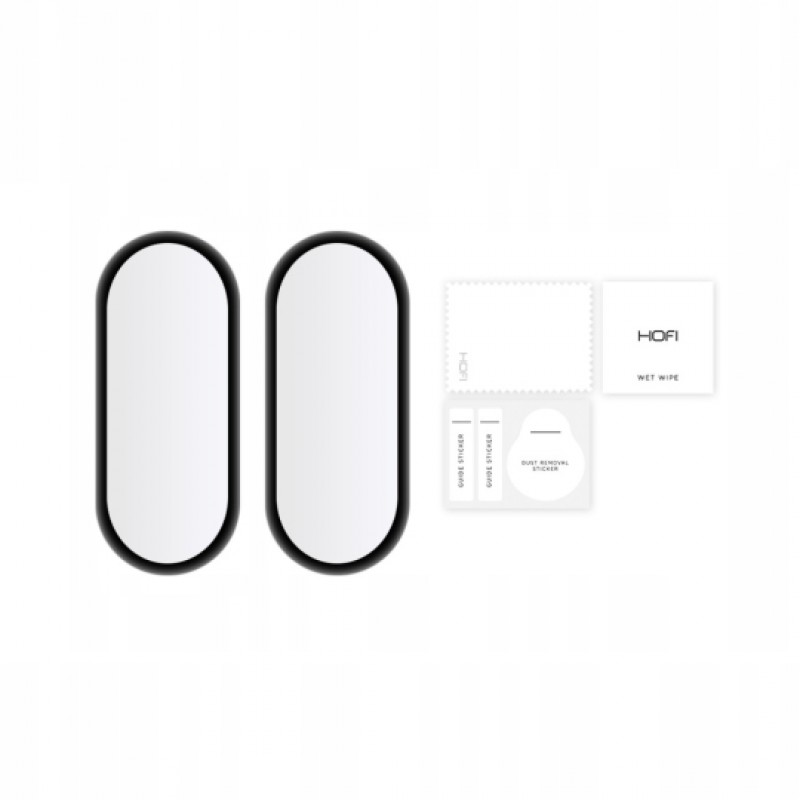 Γυαλί Προστασίας Hofi Hybrid Pro+ Xiaomi Mi Smart Band 7 Tempered Glass 7H AntiCrash / AntiShock Black (2τμχ)