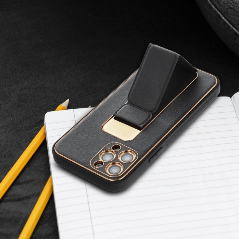 Θήκη Leather Kickstand Samsung Galaxy A53 5G SM-A536 Black