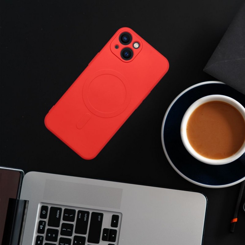 Θήκη Real Smooth Silicone Magsafe Apple iPhone 11 (6.1") Red