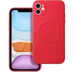 Θήκη Real Smooth Silicone Magsafe Apple iPhone 11 (6.1") Red
