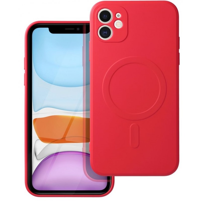 Θήκη Real Smooth Silicone Magsafe Apple iPhone 11 (6.1") Red