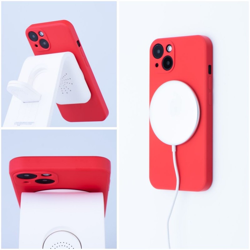 Θήκη Real Smooth Silicone Magsafe Apple iPhone 11 (6.1") Red