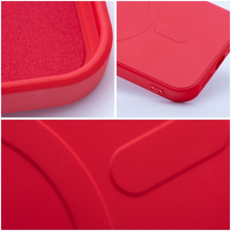 Θήκη Real Smooth Silicone Magsafe Apple iPhone 11 (6.1") Red