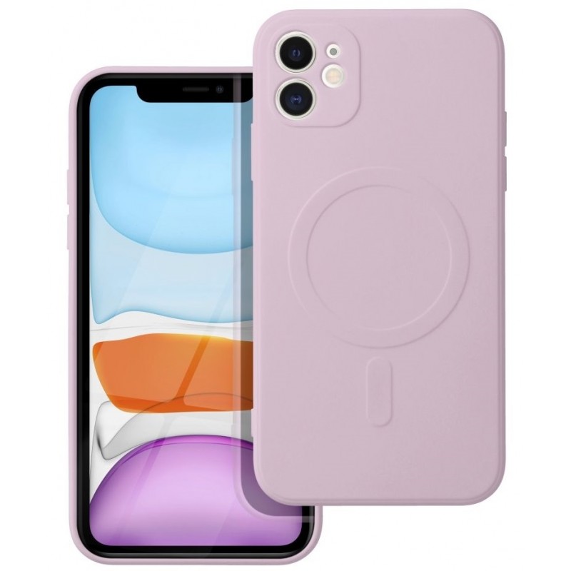 Θήκη Real Smooth Silicone Magsafe Apple iPhone 11 (6.1") Pink