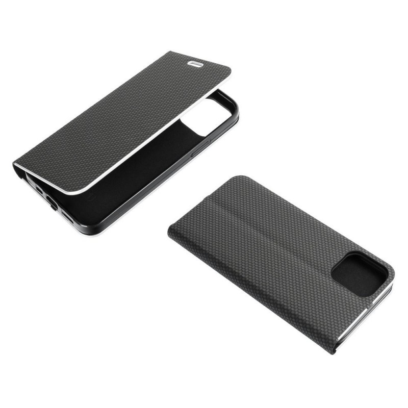 Θήκη Book Luna Carbon Samsung Galaxy A55 5G SM-A556 Black
