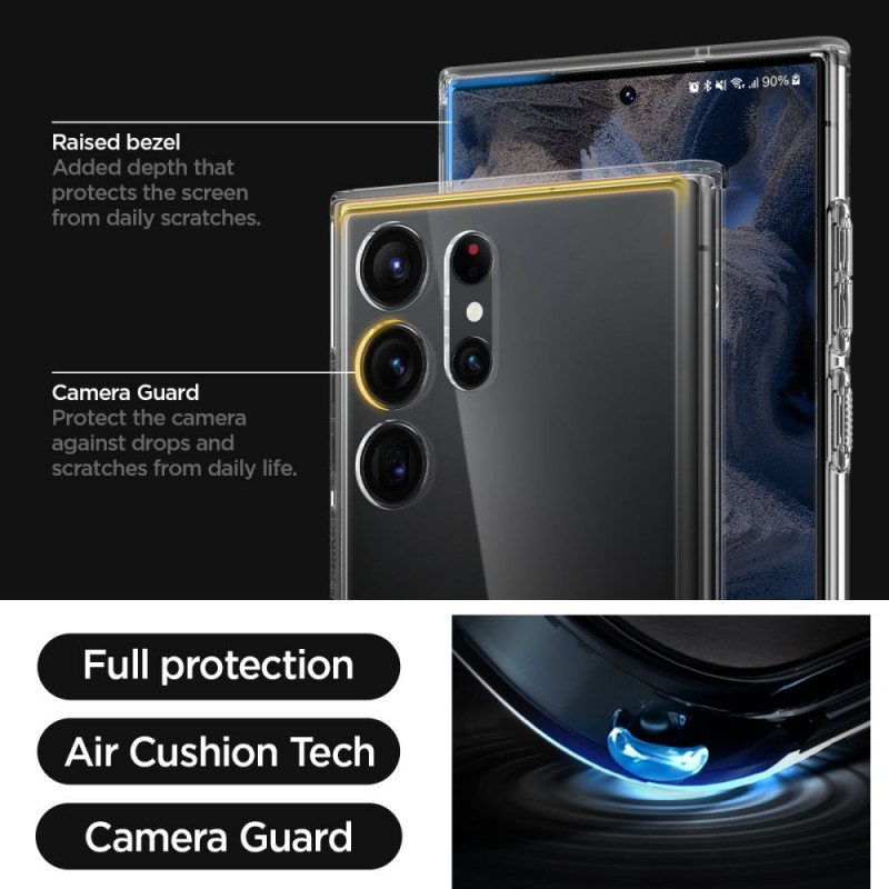 Θήκη Spigen Ultra Hybrid Samsung Galaxy S23 Ultra 5G S918 Crystal Clear (ACS05617)