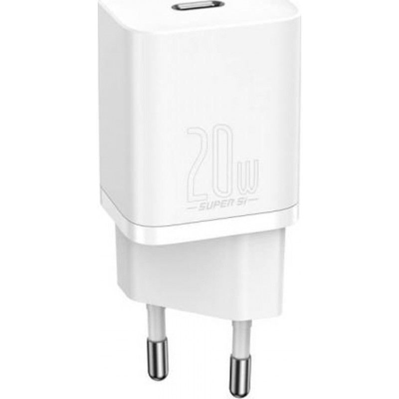 Φορτιστής Ταξιδιού Baseus Super Si 1C USB-C 20W White (CCSUP-B02)