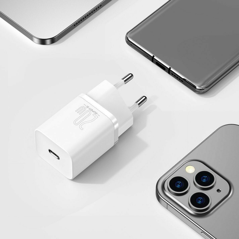 Φορτιστής Ταξιδιού Baseus Super Si 1C USB-C 20W White (CCSUP-B02)