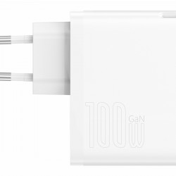 Φορτιστής Ταξιδίου Baseus GaN5 Pro 100W & Kαλωδιο Type-C White (CCGP090202) Φορτιστής Ταξιδίου Baseus GaN5 Pro 100W & Kαλωδιο Type-C White (CCGP090202)