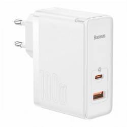 Φορτιστής Ταξιδίου Baseus GaN5 Pro 100W & Kαλωδιο Type-C White (CCGP090202) Φορτιστής Ταξιδίου Baseus GaN5 Pro 100W & Kαλωδιο Type-C White (CCGP090202)