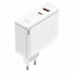 Φορτιστής Ταξιδίου Baseus GaN5 Pro 100W & Kαλωδιο Type-C White (CCGP090202) Φορτιστής Ταξιδίου Baseus GaN5 Pro 100W & Kαλωδιο Type-C White (CCGP090202)