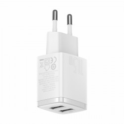 Φορτιστής Ταξιδιού Baseus Compact wall charger 2xUSB 10,5W White (CCXJ010202)