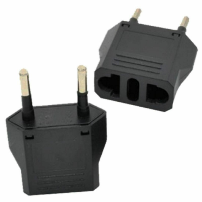 Αντάπτορας Powertech USA to EU Europe Power Plug Charger Travel Adapter Black