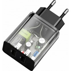 Φορτιστής Ταξιδιού Baseus Compact wall charger 2xUSB 10,5W Black (CCXJ010202)