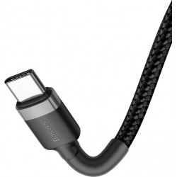 Καλώδιο Data Baseus Cafule Braided Series Type-C to Type-C 60W CATKLF-GG1 1m Black