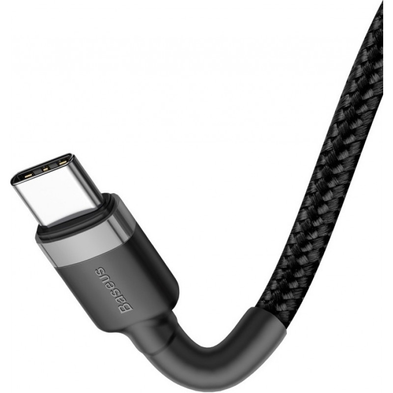 Καλώδιο Data Baseus Cafule Braided Series Type-C to Type-C 60W CATKLF-GG1 1m Black