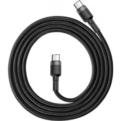 Καλώδιο Data Baseus Cafule Braided Series Type-C to Type-C 60W CATKLF-GG1 1m Black
