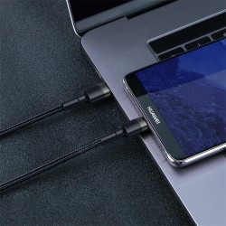 Καλώδιο Data Baseus Cafule Braided Series Type-C to Type-C 60W CATKLF-GG1 1m Black