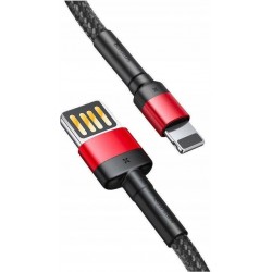 Καλώδιο Data Baseus Double-sided USB Lightning Cable 2,4A 1m (CALKLF-G91) Black/Red