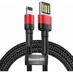 Καλώδιο Data Baseus Double-sided USB Lightning Cable 2,4A 1m (CALKLF-G91) Black/Red