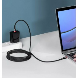 Καλώδιο Data Baseus Cafule Braided Type-C to Type-C 100W 2m Black/Red (CATKLF-AL91)