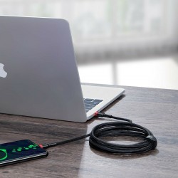 Καλώδιο Data Baseus Cafule Braided Type-C to Type-C 100W 2m Black/Red (CATKLF-AL91)