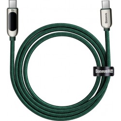 Καλώδιο Baseus Display Braided Type-C to Type-C 100W 2m Green (CATSK-C06)