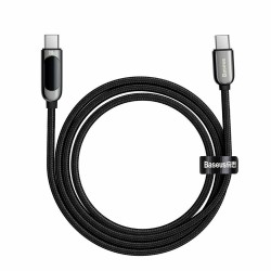 Καλώδιο Baseus Display Braided Type-C to Type-C 100W 1m Black (CATSK-B01)