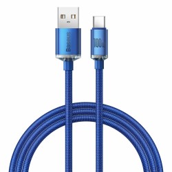 Καλώδιο Data Baseus Crystal Shine USB to Type-C 1.2m Blue (CAJY000403)