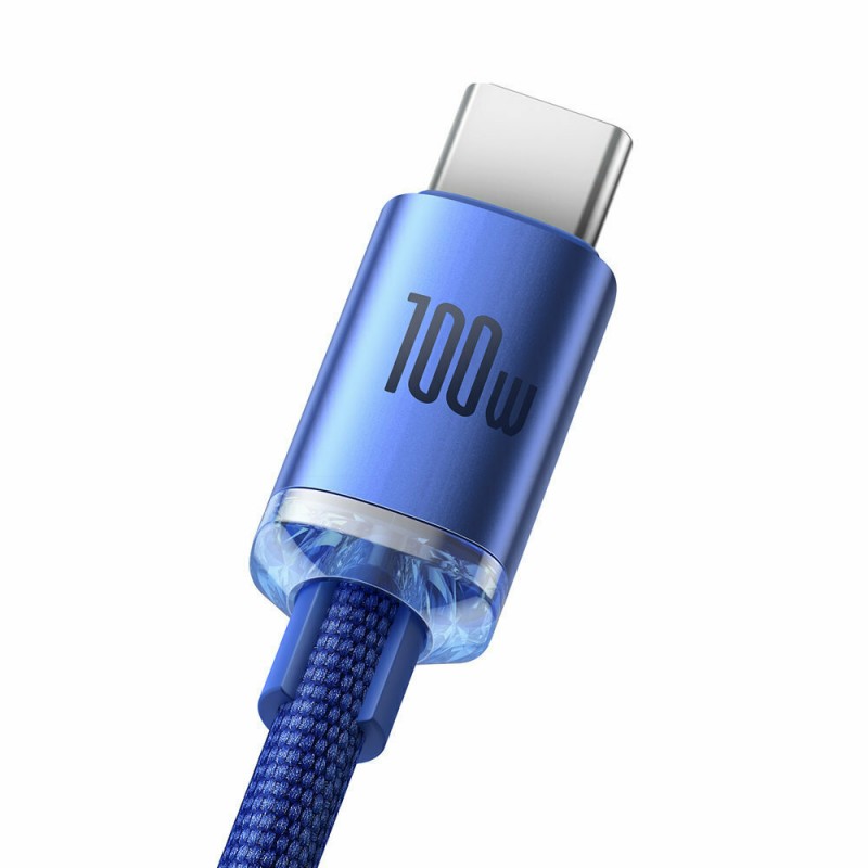 Καλώδιο Data Baseus Crystal Shine USB to Type-C 1.2m Blue (CAJY000403)