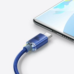Καλώδιο Data Baseus Crystal Shine USB to Type-C 1.2m Purple (CAJY000405)