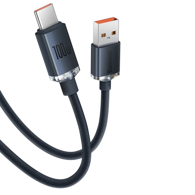 Καλώδιο Data Baseus Crystal Shine USB to Type-C 1.2m Purple (CAJY000405)
