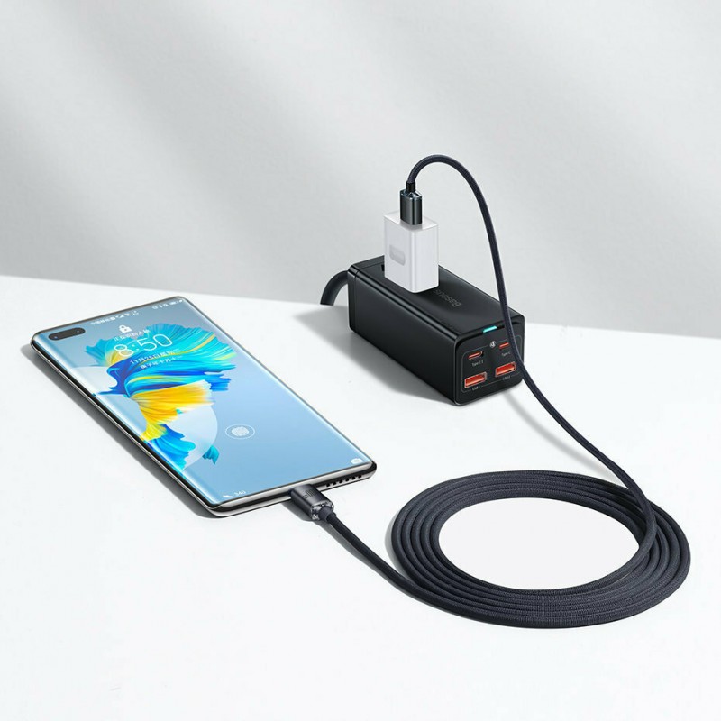 Καλώδιο Data Baseus Crystal Shine USB to Type-C 1.2m Purple (CAJY000405)