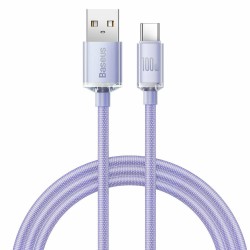 Καλώδιο Data Baseus Crystal Shine USB to Type-C 1.2m Purple (CAJY000405)