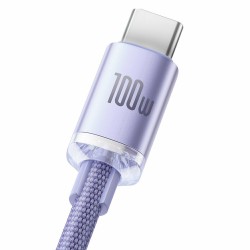Καλώδιο Data Baseus Crystal Shine USB to Type-C 1.2m Purple (CAJY000405)