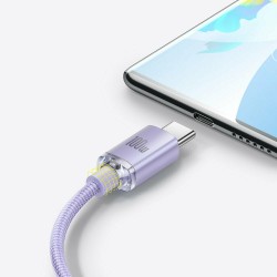 Καλώδιο Data Baseus Crystal Shine USB to Type-C 1.2m Purple (CAJY000405)