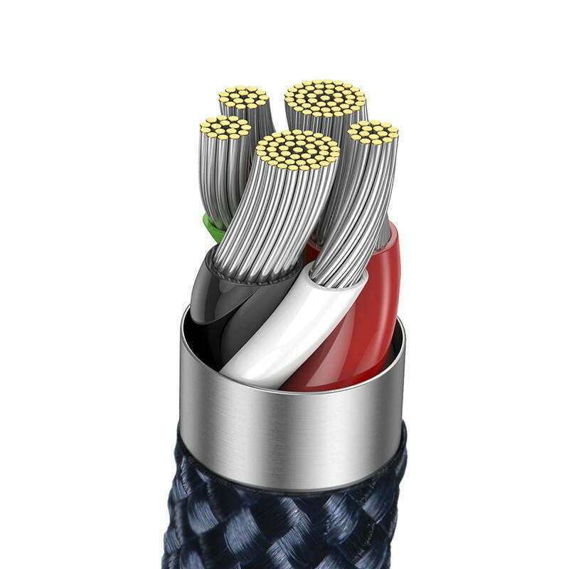 Καλώδιο Data Baseus Explorer Braided CATS000003 Type-C to Lightning 1m Blue (PD20W)