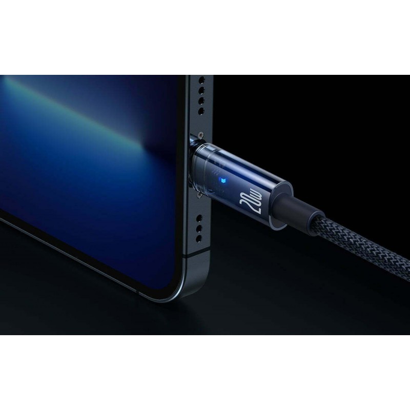 Καλώδιο Data Baseus Explorer Braided CATS000003 Type-C to Lightning 1m Blue (PD20W)